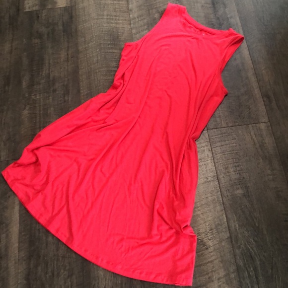 TIME&TRU RED SLEEVELESS JERSEY DRESS WITH POCKETS SIZE JR L - Picture 1 of 8